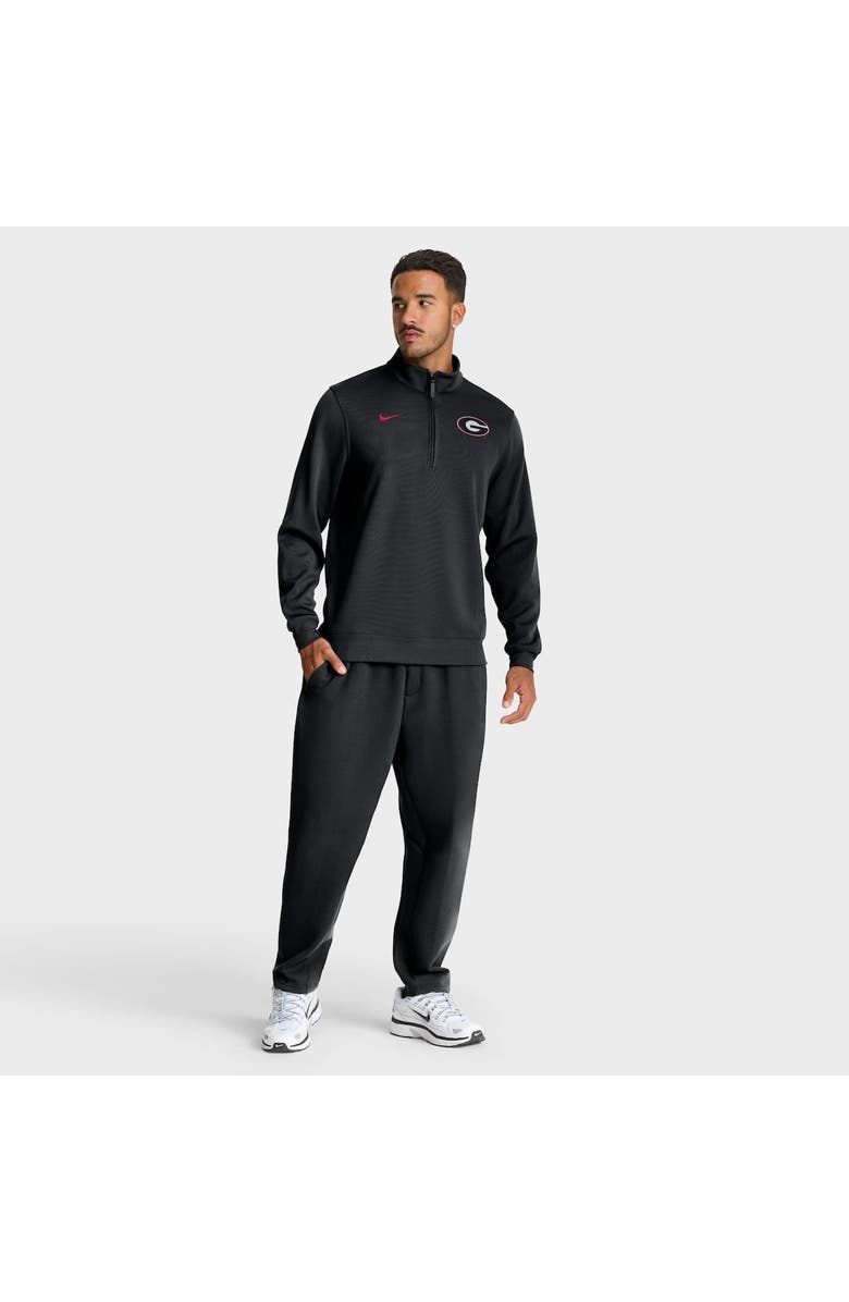 Nike Men's Nike Black Georgia Bulldogs 2025 Coaches Premium Dri-FIT Half-Zip Pullover, Alternate, color,