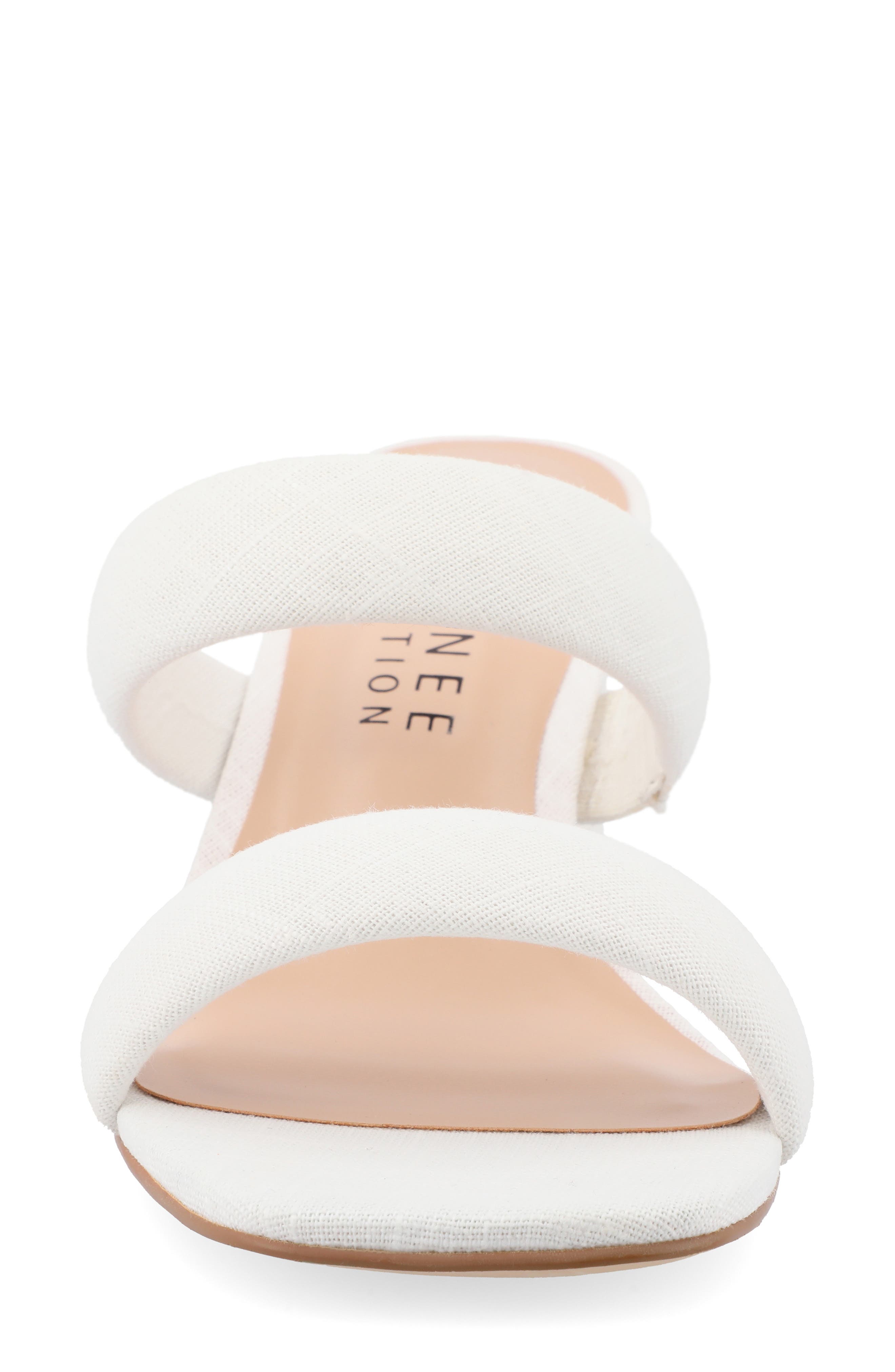 Journee Collection Aniko Double Strap Sandal, Alternate, color, White
