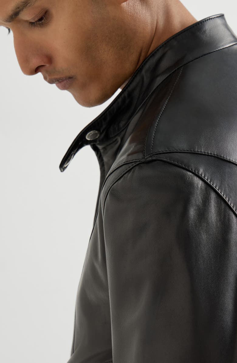 Brunello Cucinelli Nappa leather jacket, Alternate, color, Black