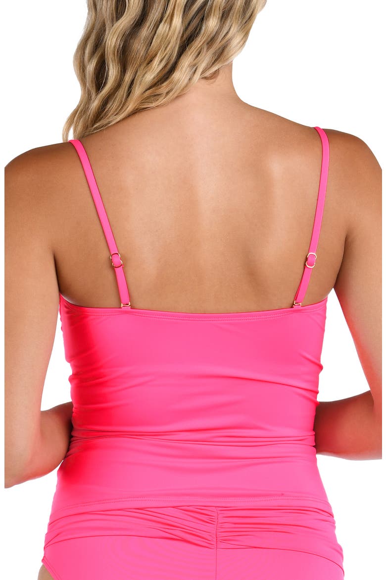 Island Goddess Ruffle Tankini Top, Alternate, color, BRIGHT PINK