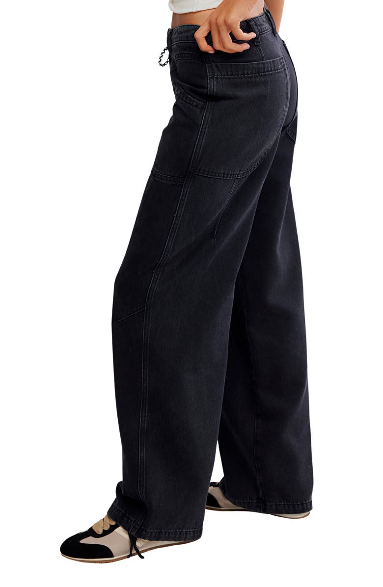 Free People Love Language Wide Leg Jeans, Alternate, color, Hideaway