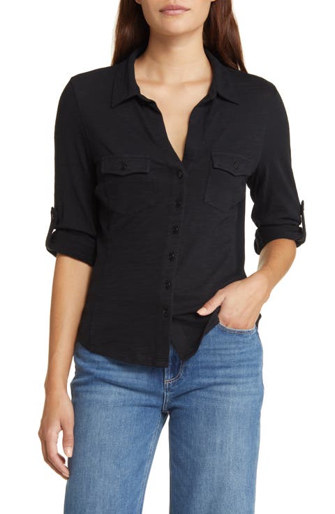 Roll Tab Knit Shirt