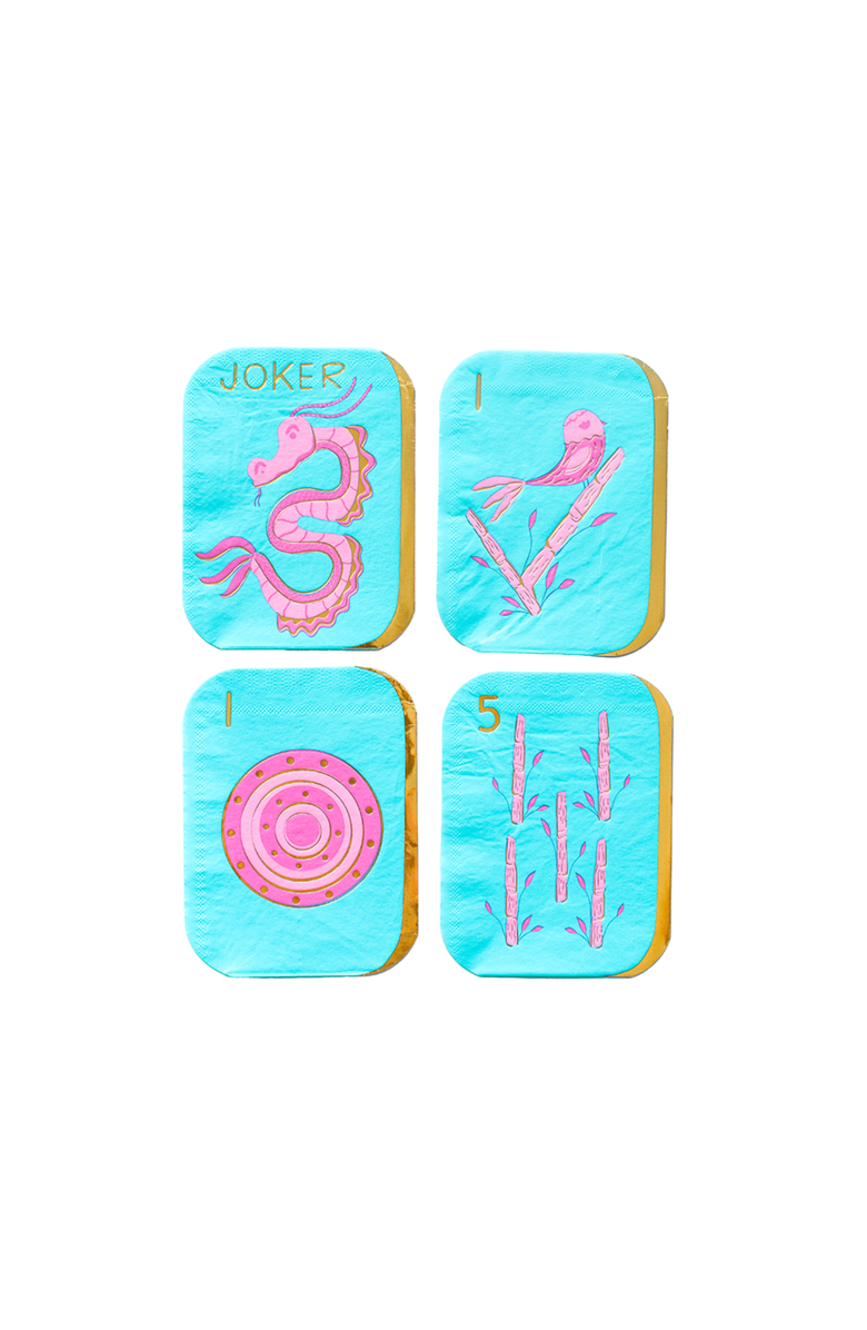 Jollity & Co. Mahjong Tile Guest Napkins, Main, color, Assorted Pre-Pack