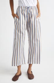 LESET Yoshi Stripe Cotton Blend Drawstring Pants