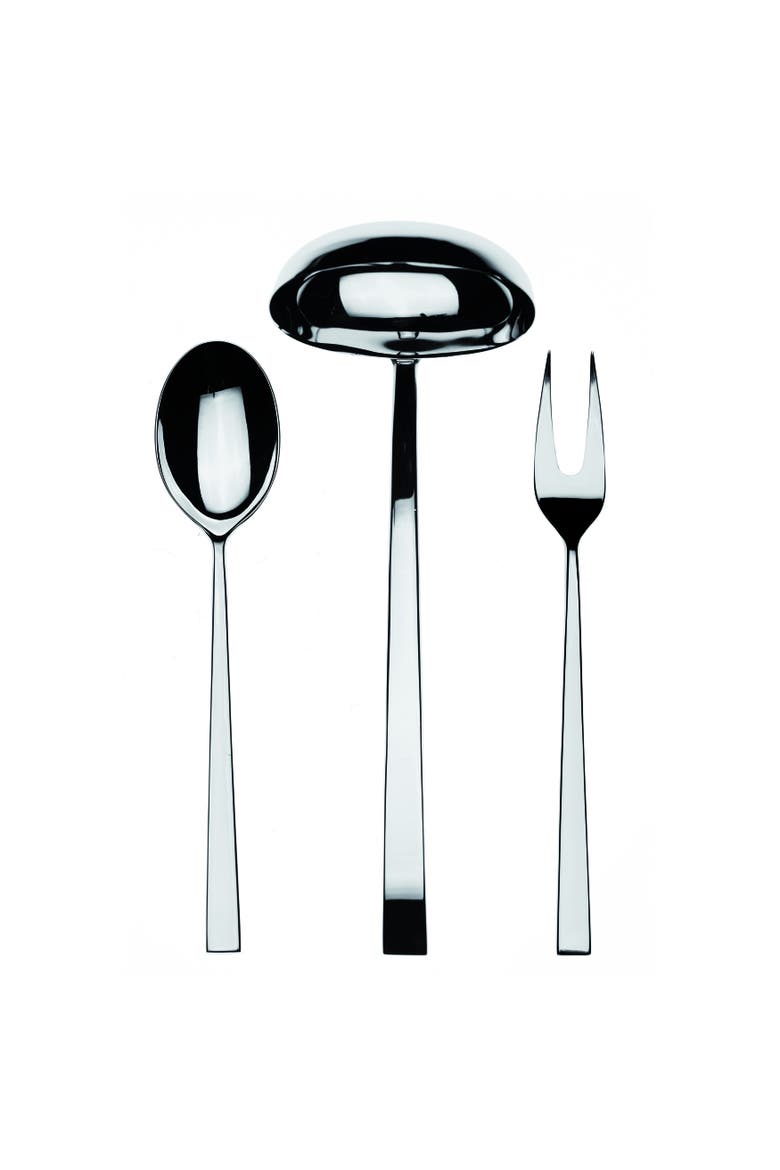 Atena Serving Set - 3 Pieces, Main, color, Silver