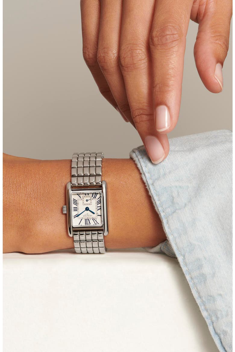 Mini DolceVita Bracelet Watch, 21.5mm x 29mm, Alternate, color, SILVER