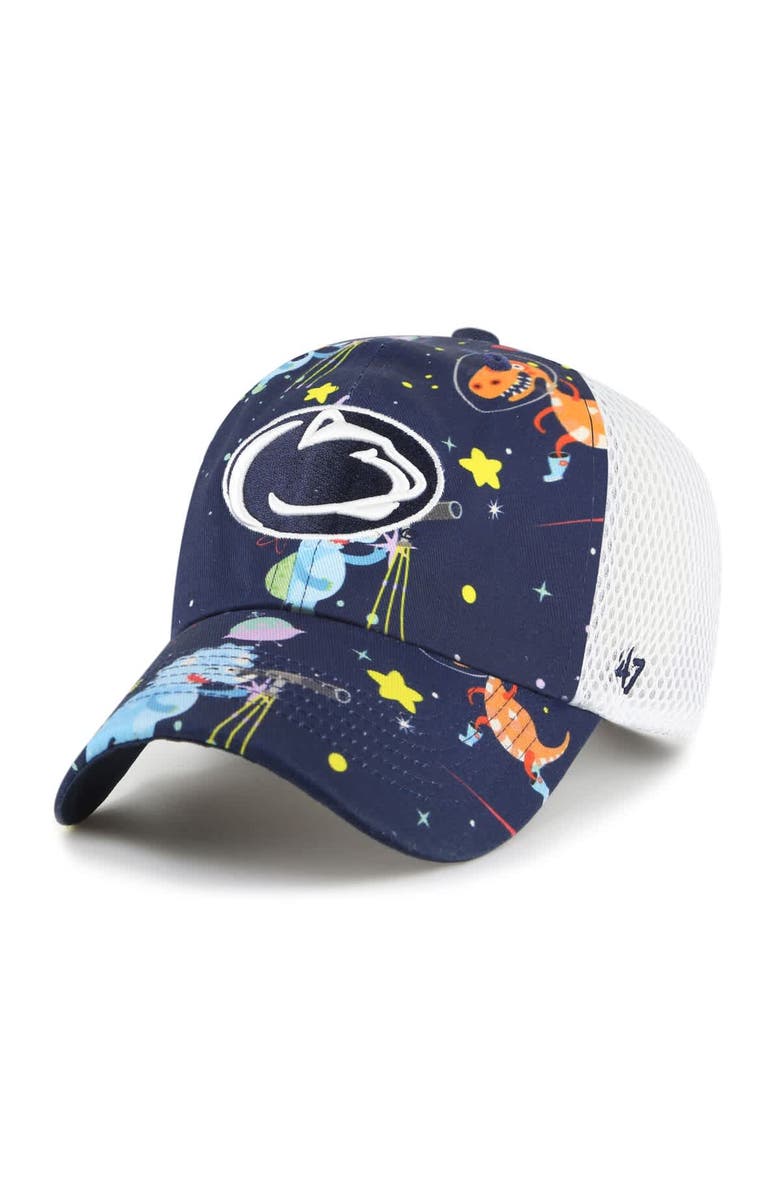 '47 Youth '47  Navy Penn State Nittany Lions Space Dino Clean Up Adjustable Hat, Main, color, 