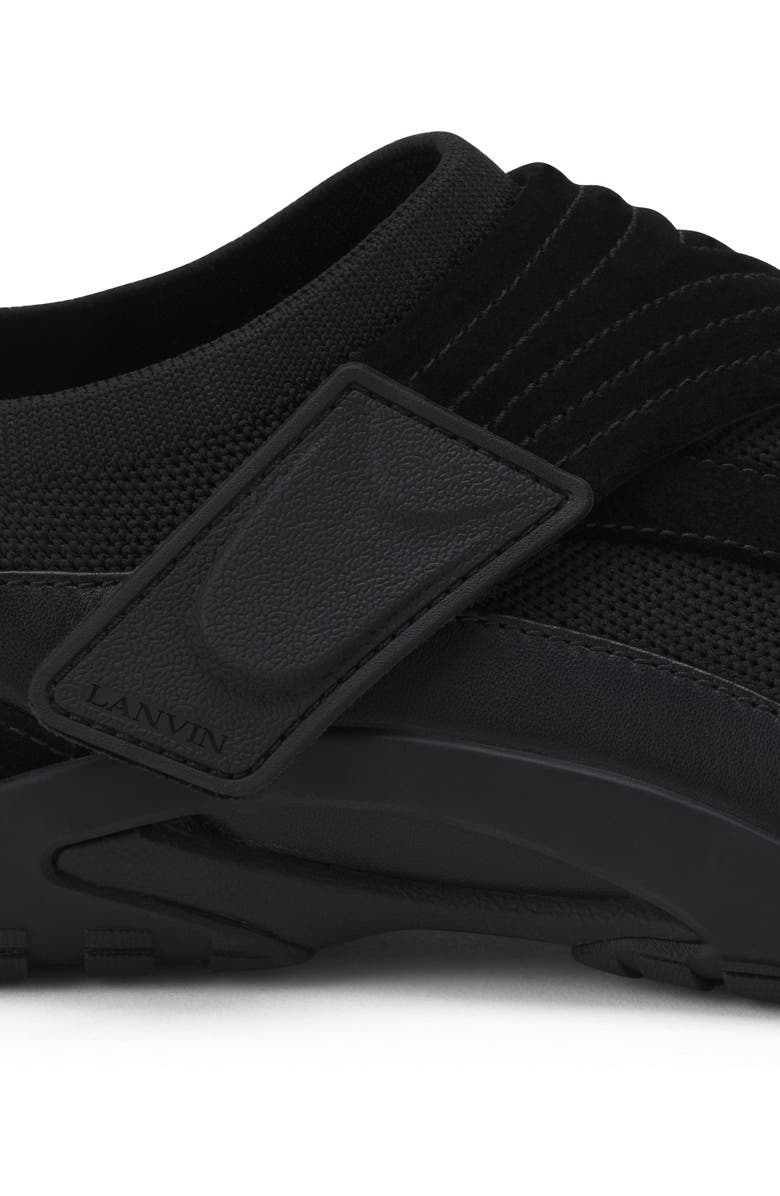 Lanvin Lnv1 Knit And Suede Sneakers, Alternate, color, Black/Black