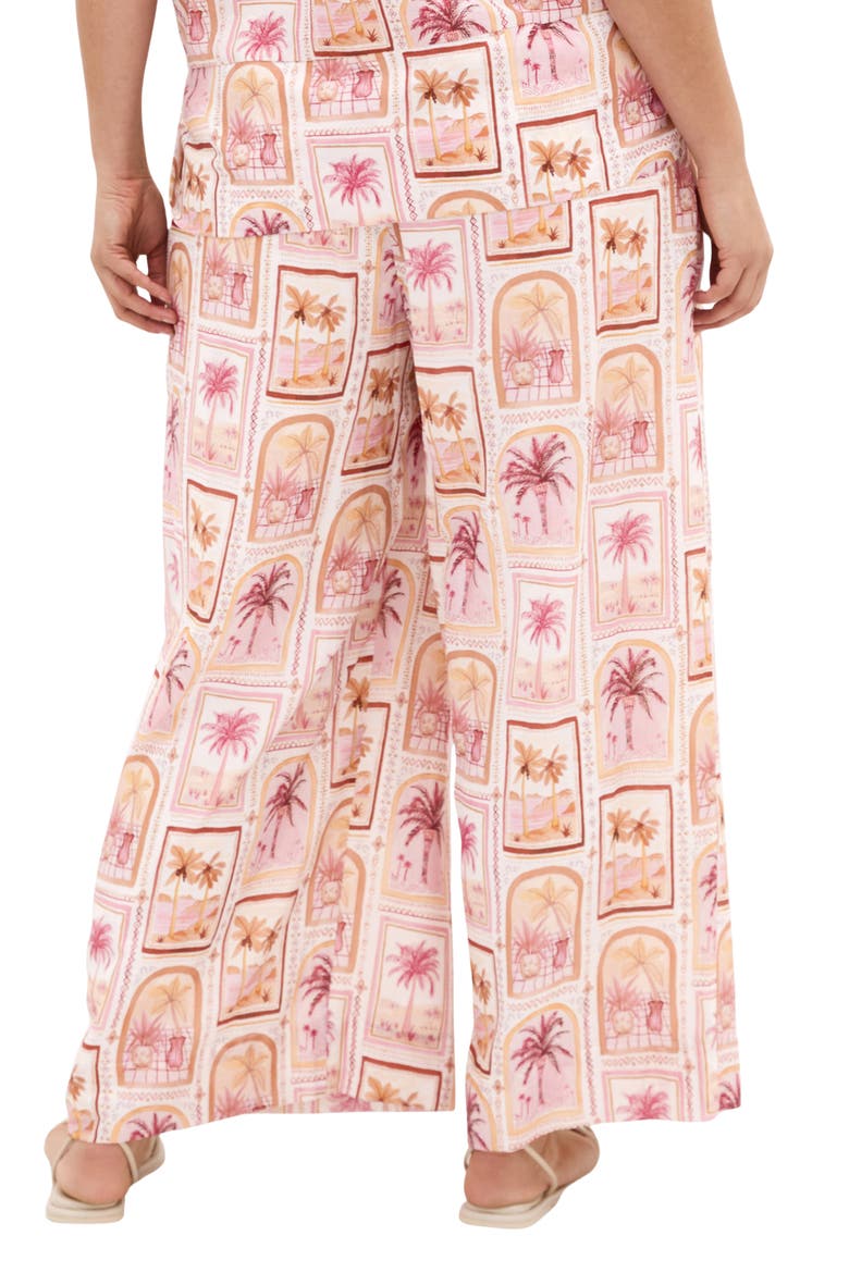 Postcard Print Wide Leg Pants, Alternate, color, POSTCARD SOIREE