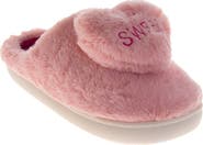 JOSMO Kids' Sweethearts Conversation Heart Faux Fur Slipper