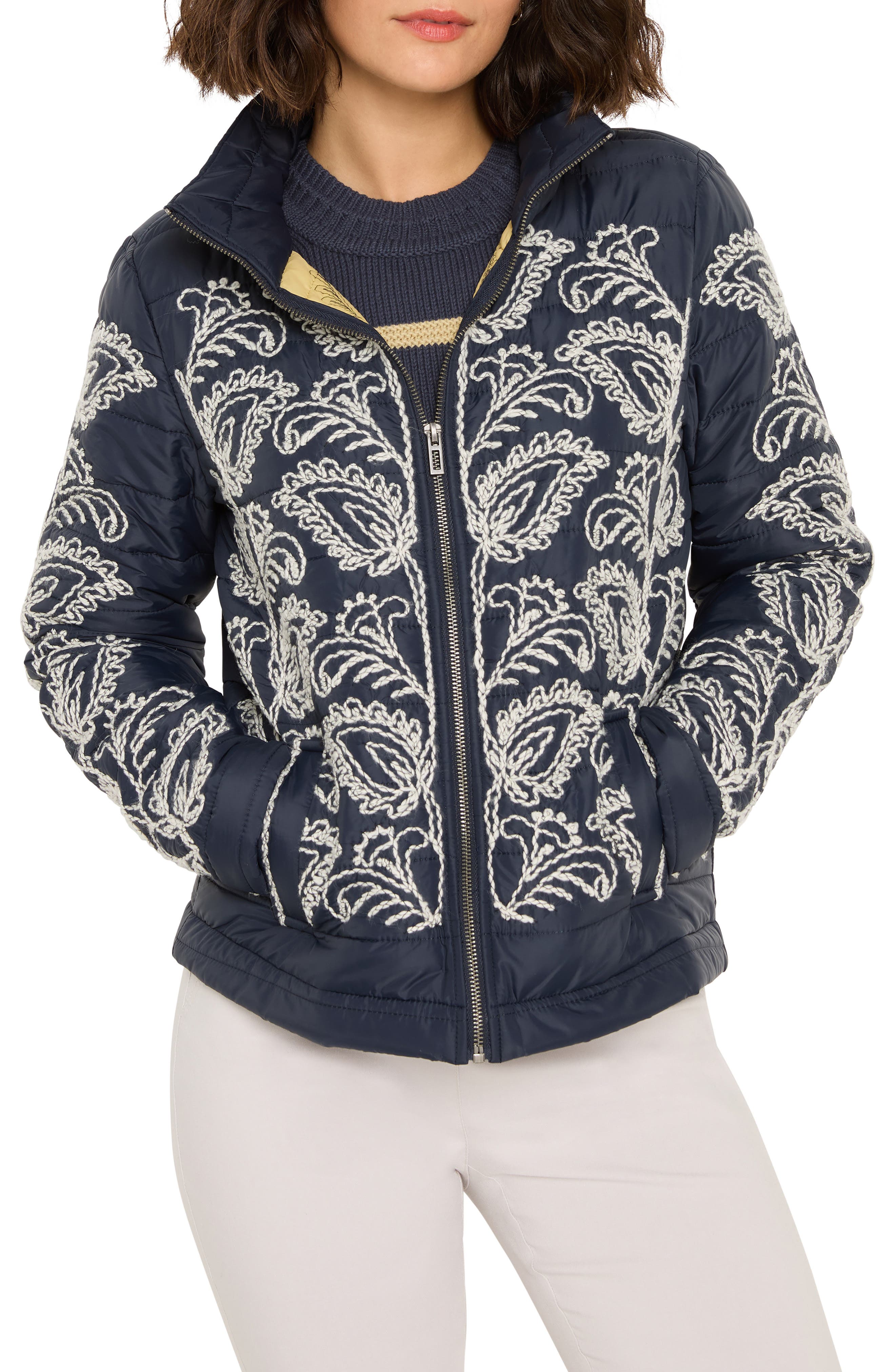 Embroidered Puffer Jacket