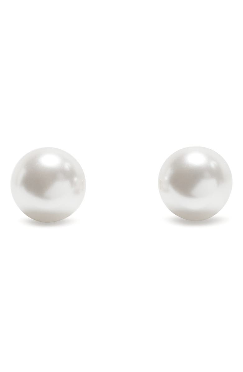 Kate Spade New York Faux Pearl Stud Earrings, Main, color, Cream/ Gold