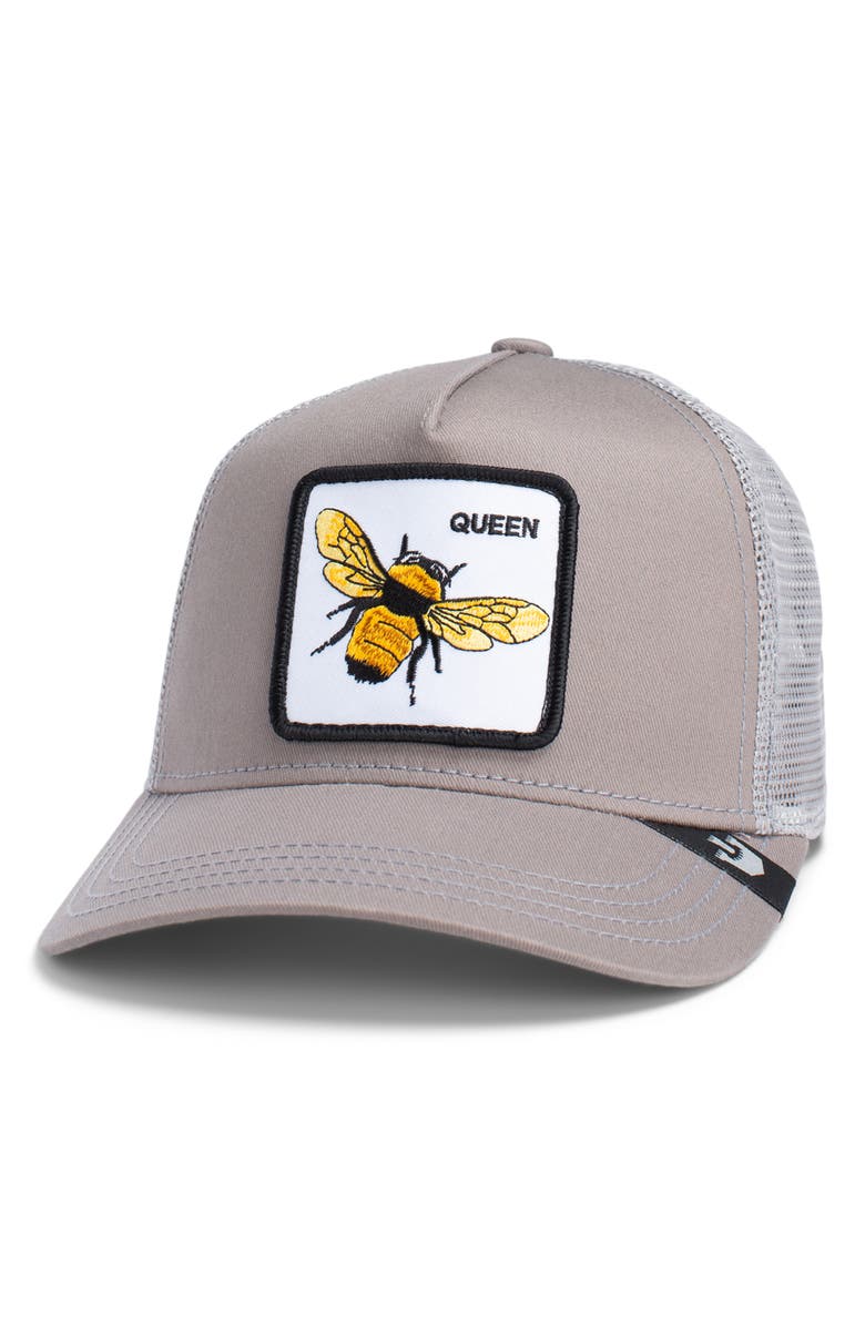 Goorin Bros. The Queen of Bees Snapback Trucker Hat, Alternate, color, Grey