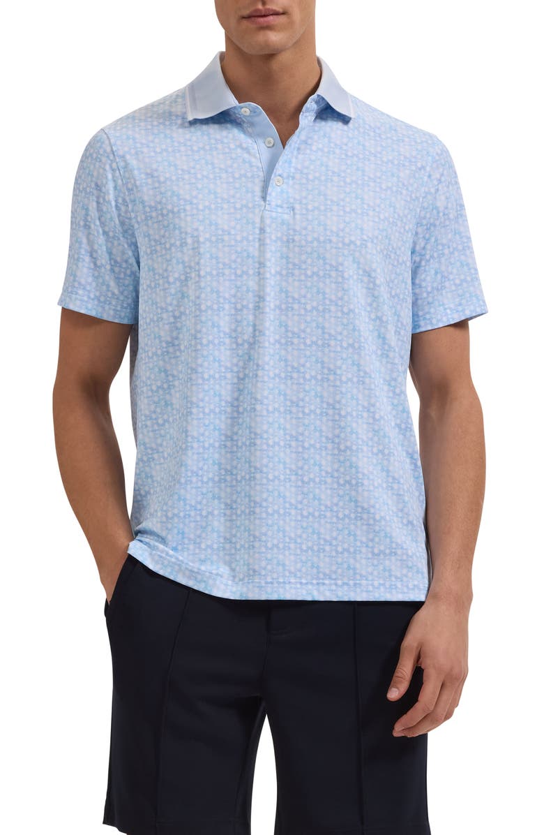 Bugatchi Three-Button Performance Polo, Main, color, Lavender