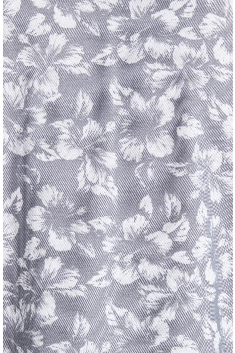 Flora IslandZone® Floral Piqué Short Sleeve Button-Up Shirt, Alternate, color, ULTIMATE GRAY