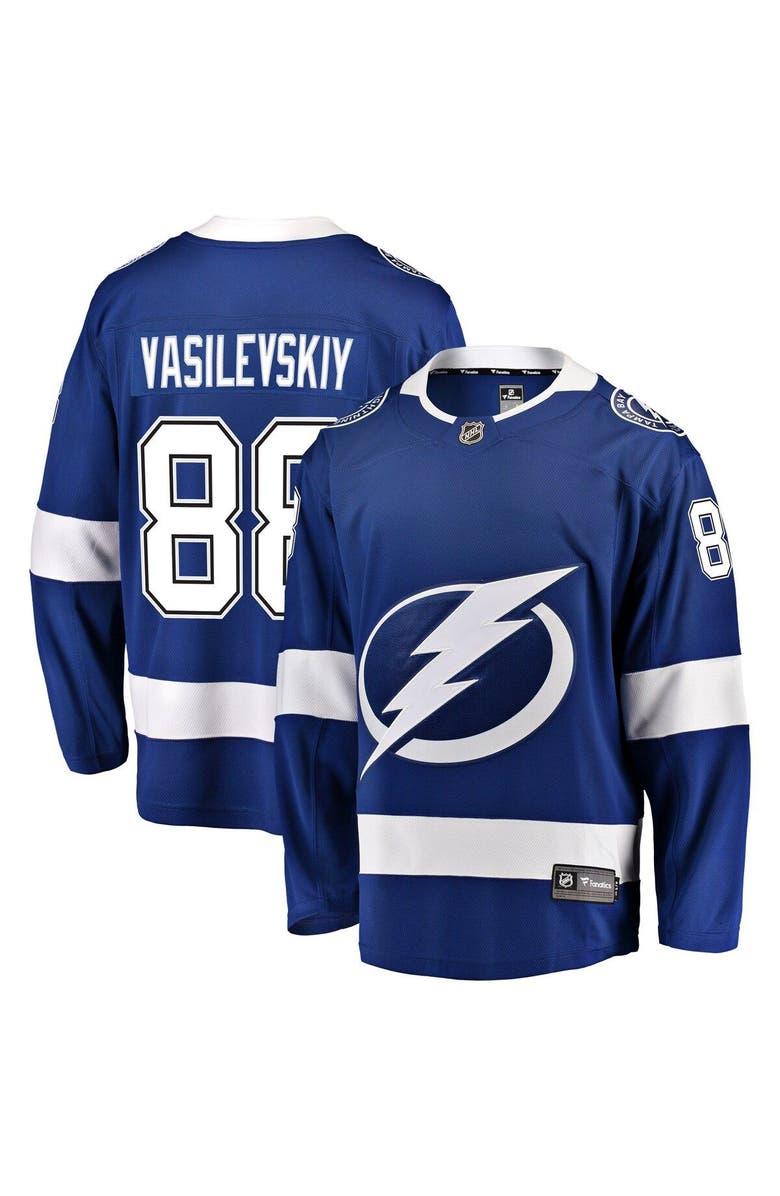 FANATICS Men's Fanatics Branded Andrei Vasilevskiy Blue Tampa Bay Lightning Home Premier Breakaway Player Jersey, Main, color, Blue