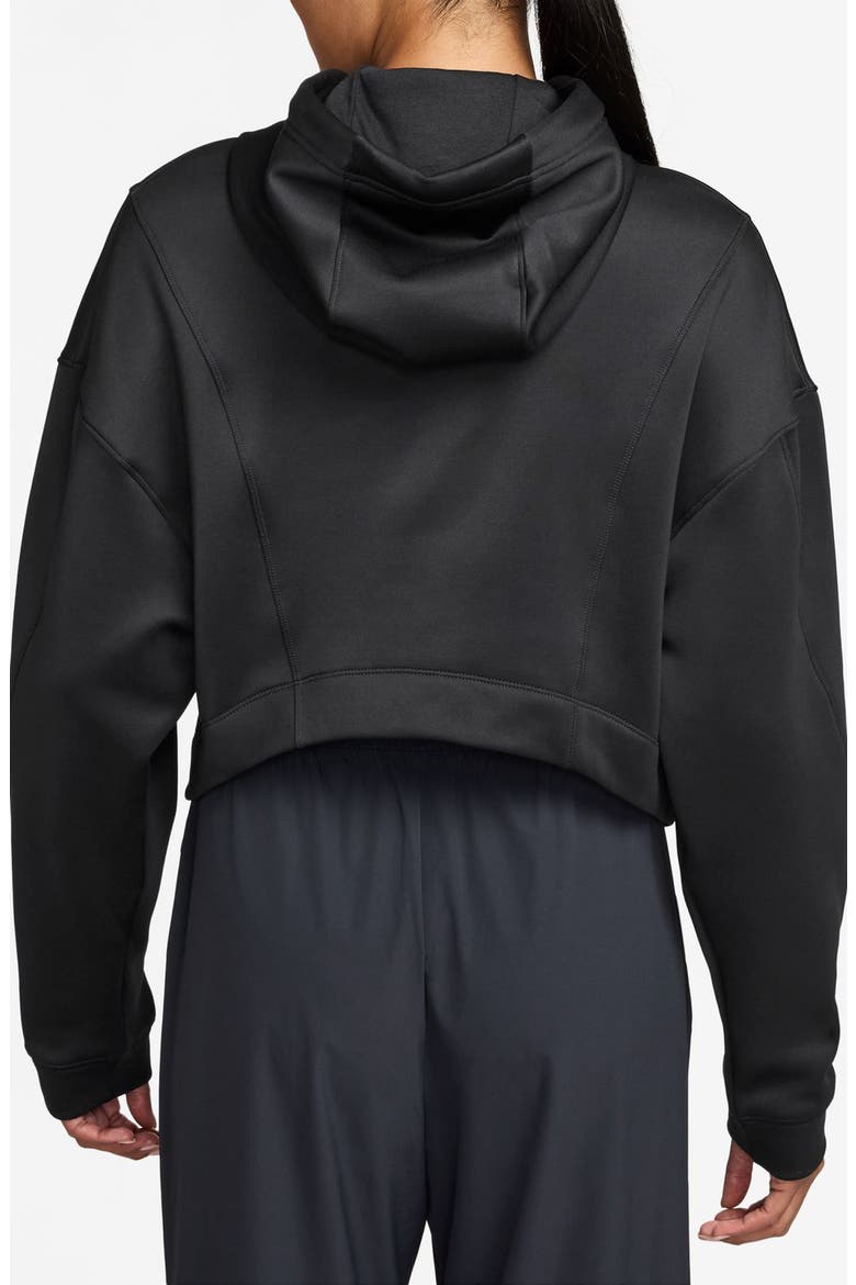 Pro Therma-FIT Fleece Hoodie, Alternate, color, BLACK/ WHITE