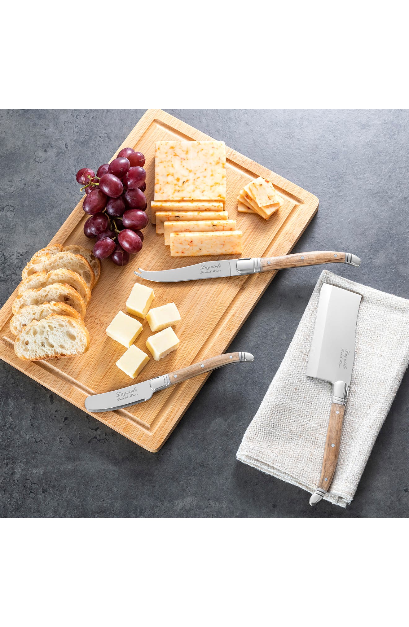 French Home Connoisseur Laguiole Cheese Knife and Cheese Board