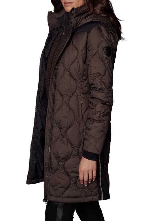 Alp N Rock Chamonix Water Repellent Quilted Coat In Brown