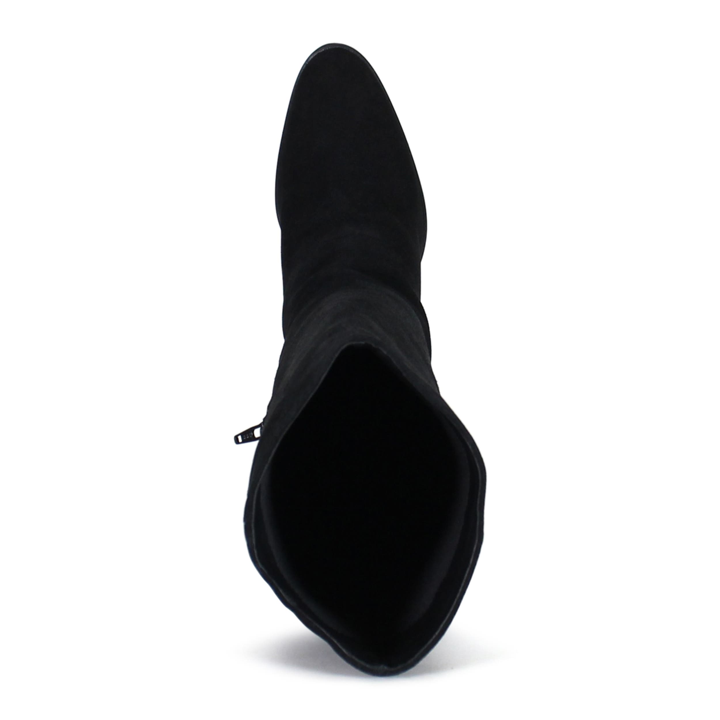 Diba True TEXT BACK Suede Stove Pipe Tall Boot, Alternate, color, Black