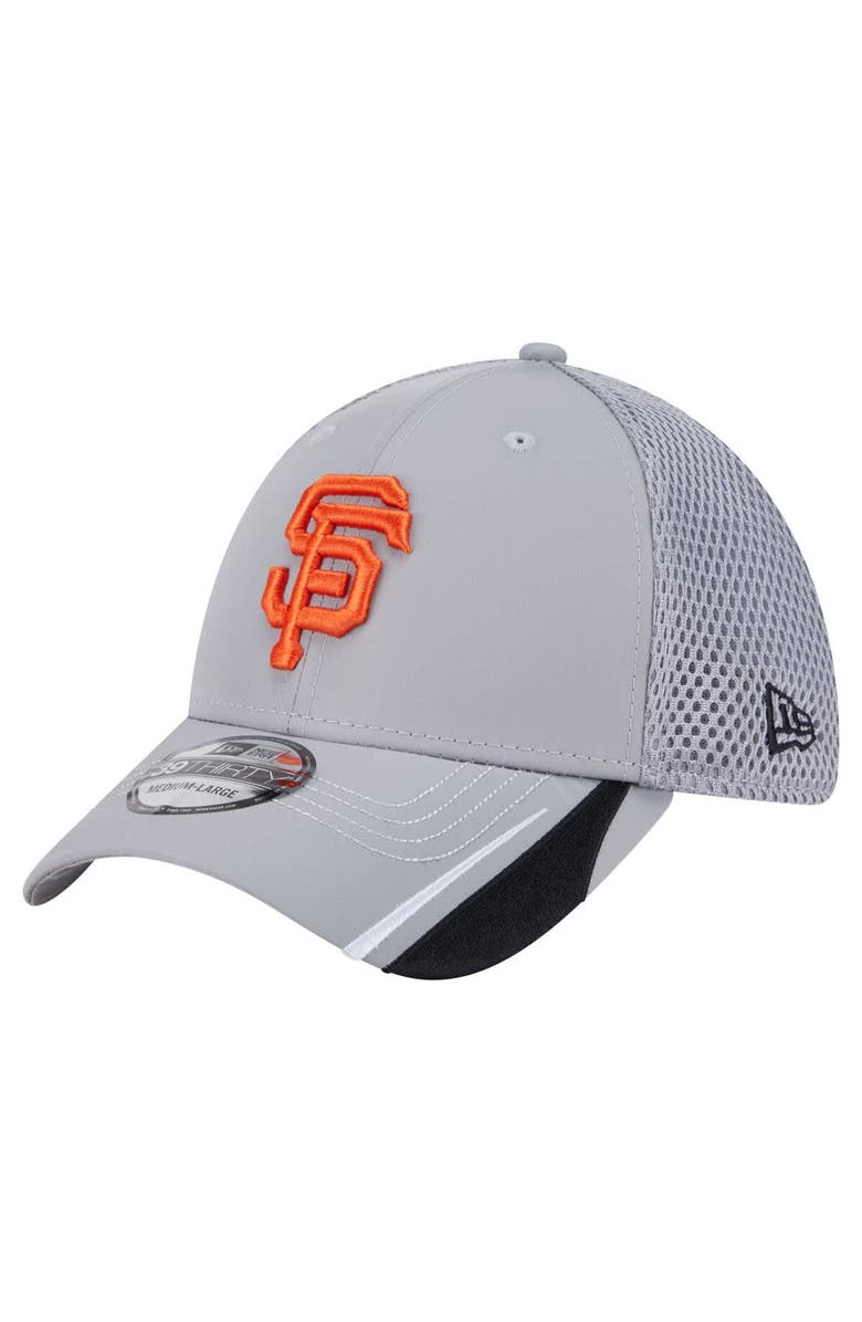 New Era Men's New Era Gray San Francisco Giants Linear 39THIRTY Flex-Fit Hat, Alternate, color, Gray