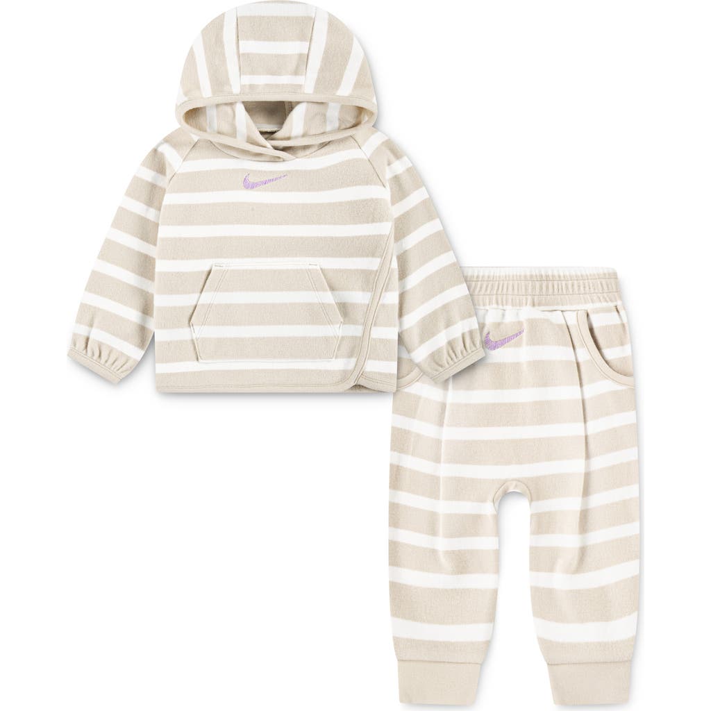 Nike Kids' Ready Set Hoodie & Joggers Set In Neutral
