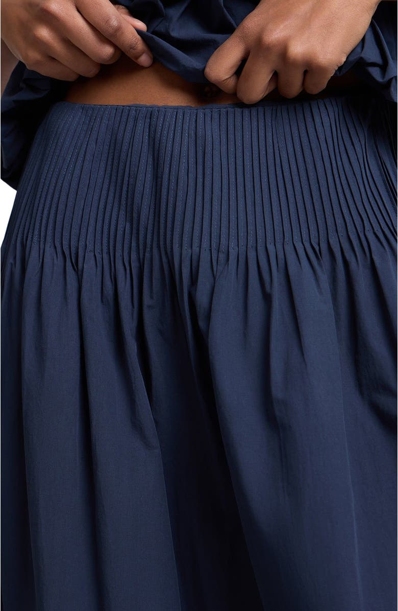 Onia Full Pintuck Skirt, Alternate, color, Noir Navy