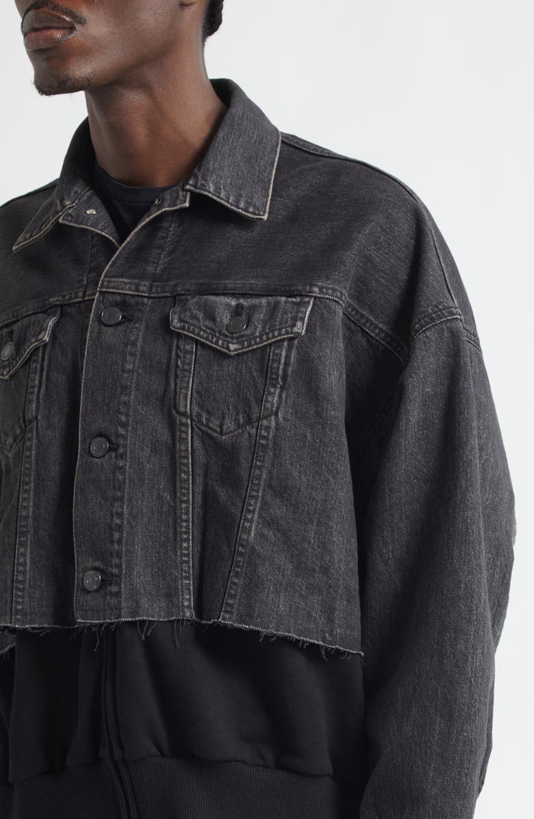 Undercover Mixed Media Jacket, Alternate, color, Black