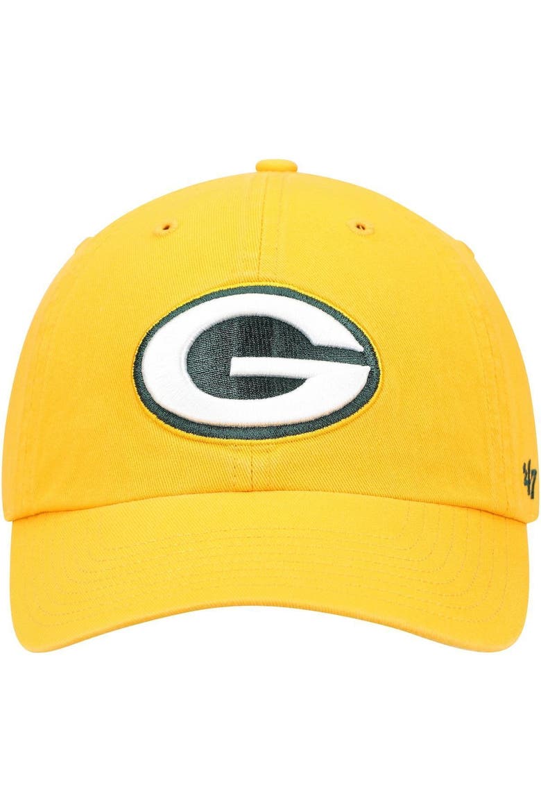 Men's '47 Gold Green Bay Packers Secondary Clean Up Adjustable Hat, Alternate, color, GOLD