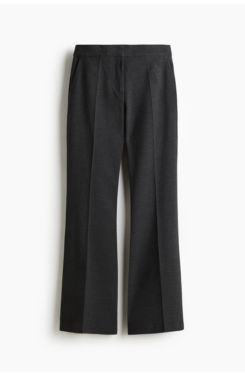H&M Flared Tailored Trousers, Main, color, Charcoal Gray