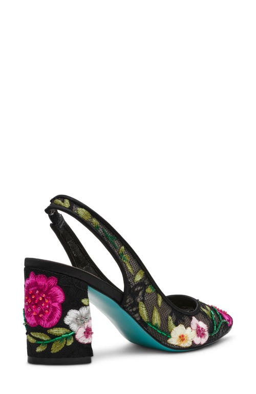 Betsey Johnson Lira Pointed Toe Slingback Pump In Multi