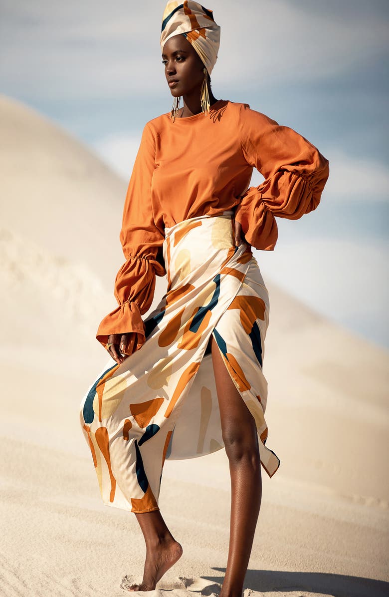 DIARRABLU Seur Tilo Print Maxi Wrap Skirt, Alternate, color,