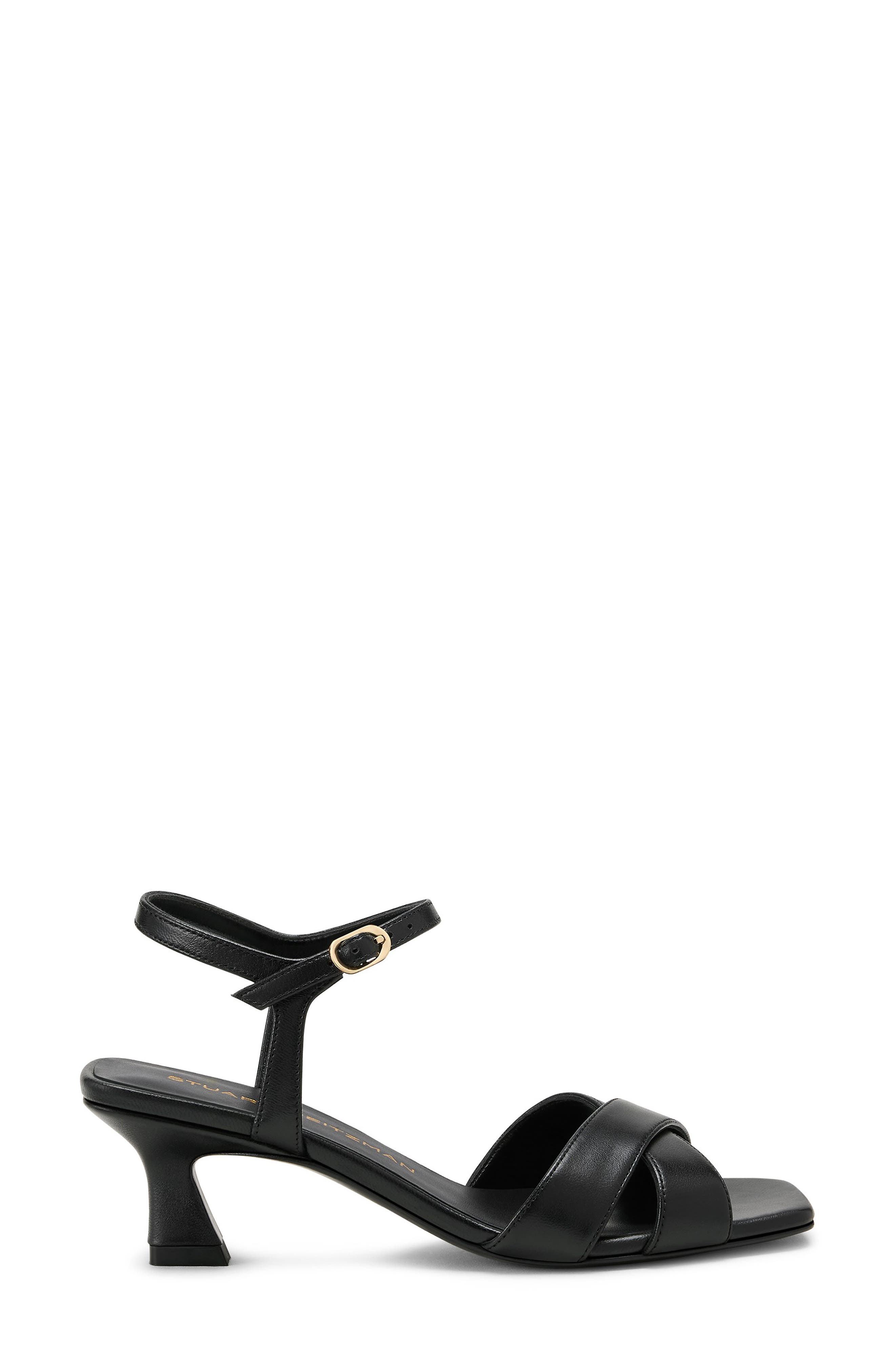 Stuart Weitzman Vinnie Sandal 50, Alternate, color, Black