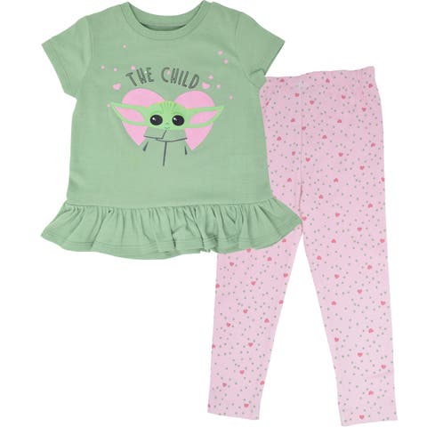 The Mandalorian Baby Yoda T-Shirt & Leggings Set (Toddler, Little Kid & Big Kid)