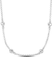 DELMAR Heart Station Chain Necklace