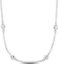DELMAR Heart Station Chain Necklace