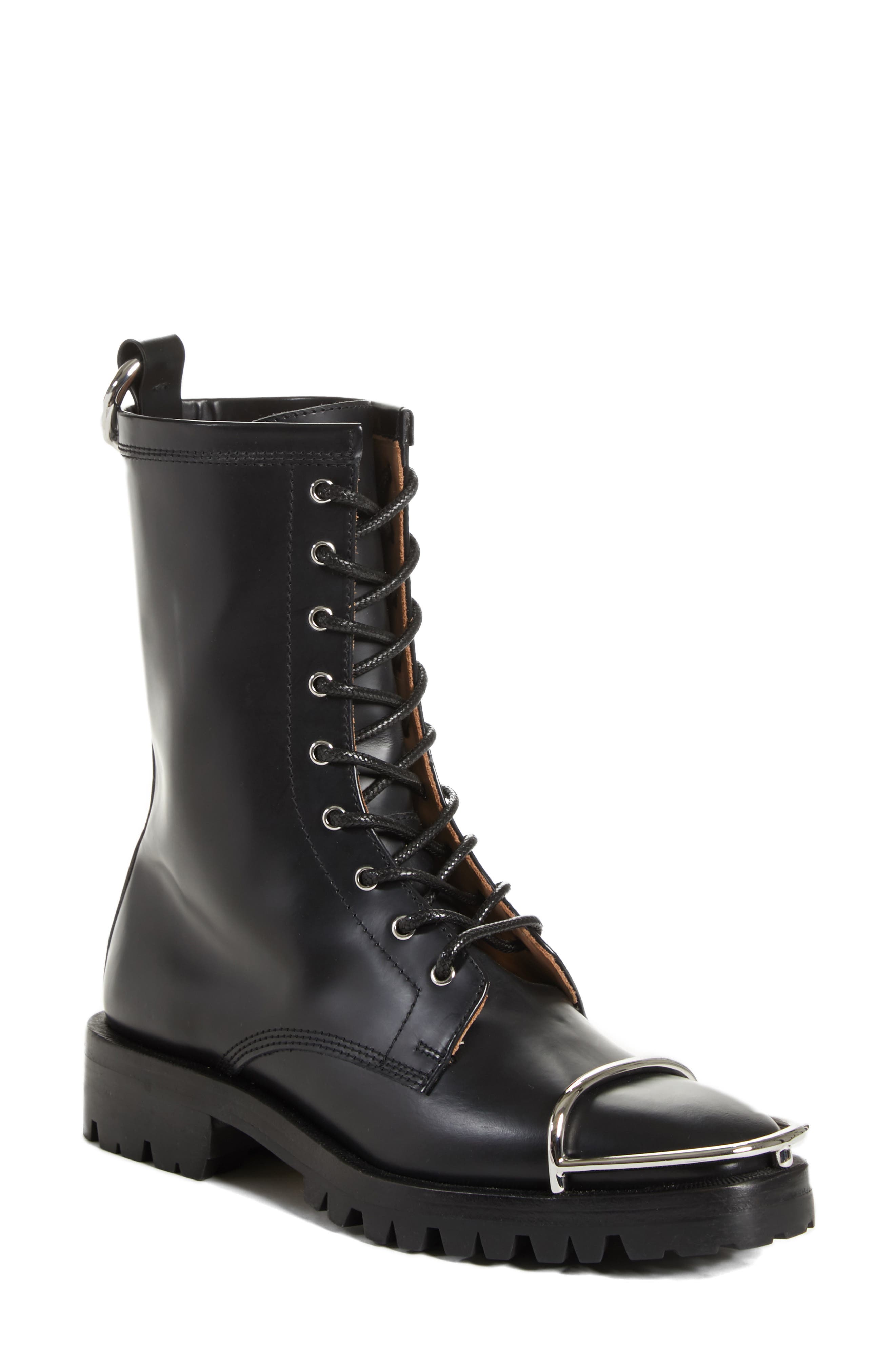 Kennah Combat Boot, Main, color, BLACK