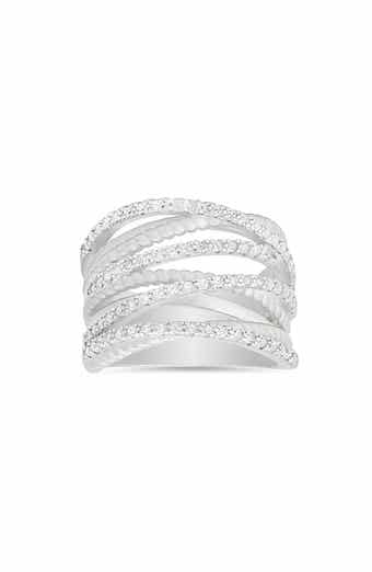 Queen Jewels Cubic Zirconia Twisted Crossover Ring