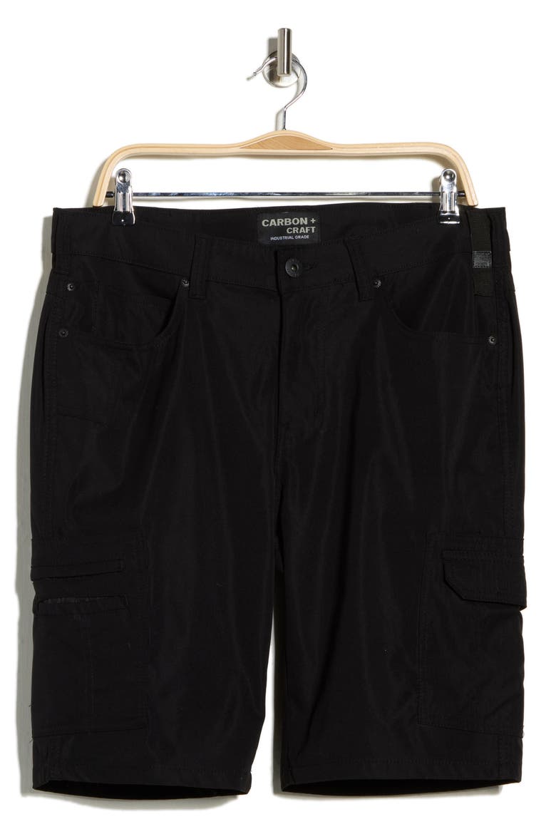 Water Resistant Cargo Shorts, Alternate, color, BLACK