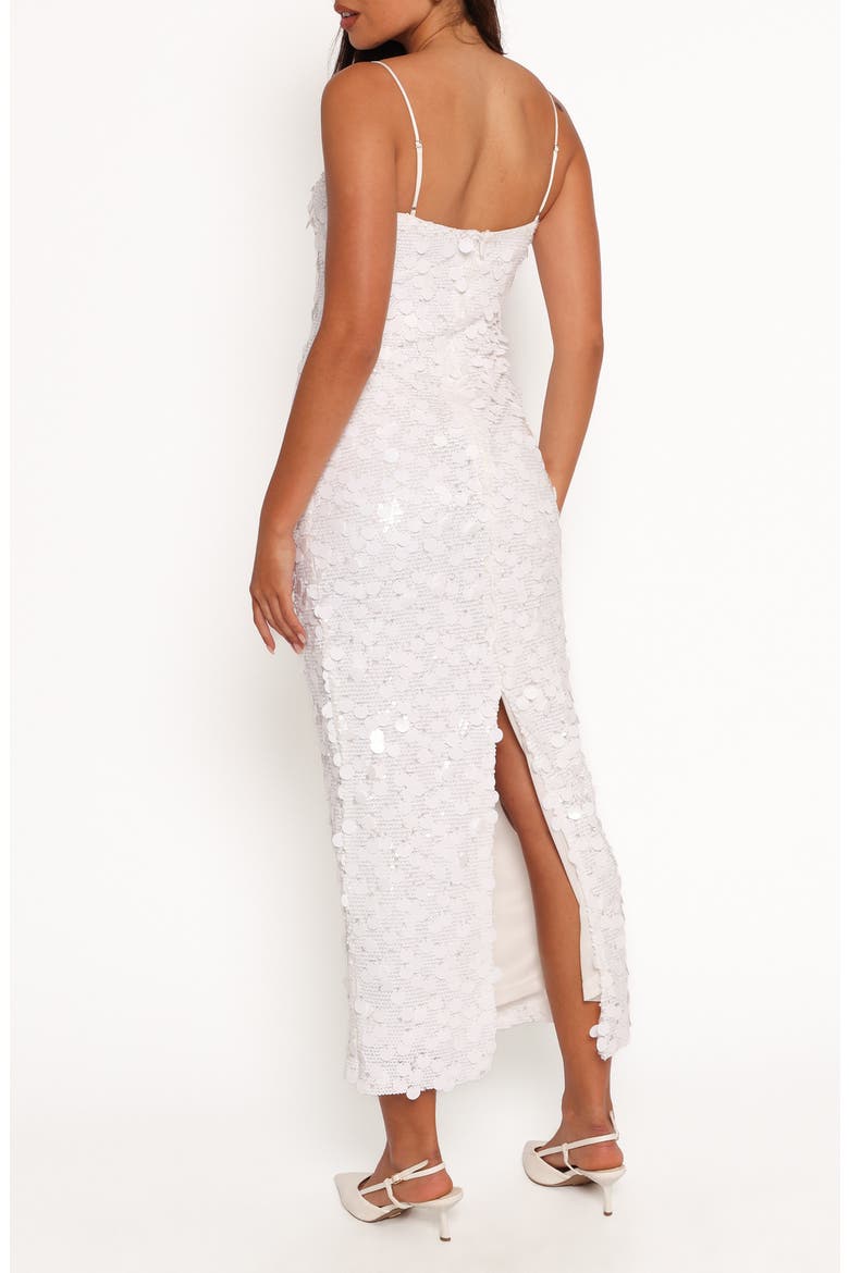 Letta Paillette Body-Con Cocktail Gown, Alternate, color, WHITE