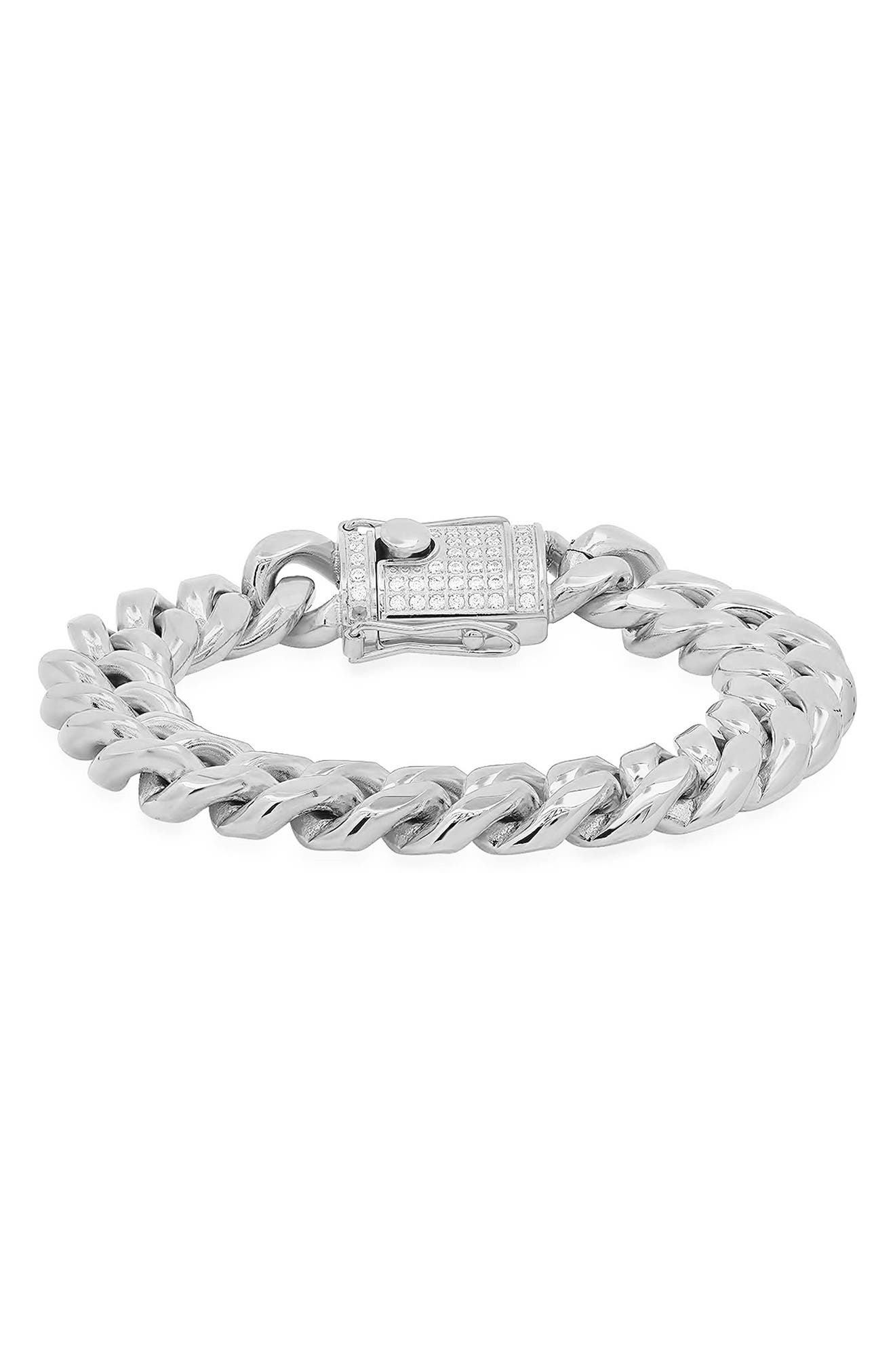 Men's Stainless Steel Miami Curb Chain Bracelet
