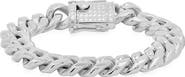 HMY JEWELRY Men's Stainless Steel Miami Curb Chain Bracelet