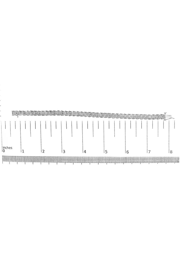 10k White Gold 2 cttw Diamond Fan-Shaped Link Tennis Bracelet - ", Alternate, color, White