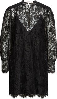 Chloé Long Sleeve Lace Minidress