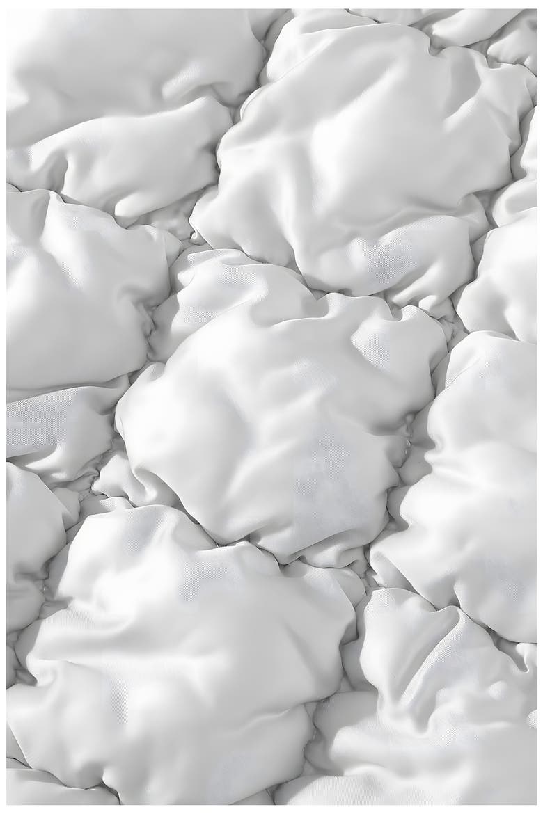 Silky Puff Squares Comforter, Alternate, color, PEARL GRAY