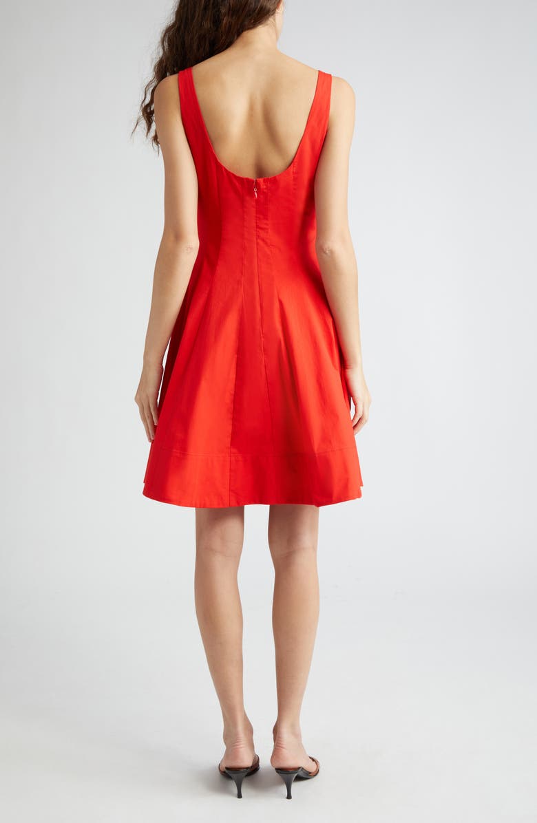 STAUD Wells Stretch Poplin Fit & Flare Dress, Alternate, color, 