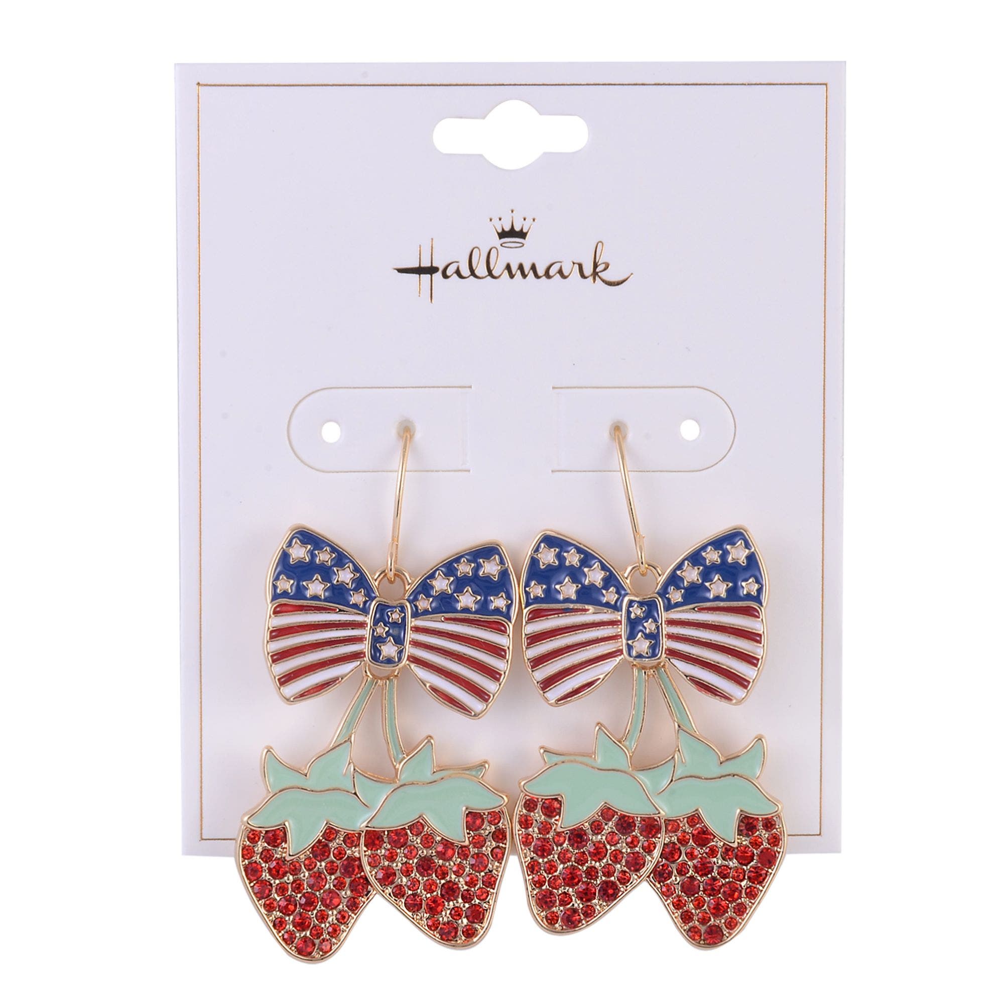 Hallmark Strawberry and American Flag Bow Earring (Women) | Nordstrom