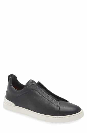 ZEGNA Triple Stitch Deerskin Leather Slip On Sneaker Men Nordstrom