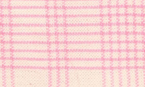 Heather Taylor Home Marianne Plaid Set Of 4 Cocktail Napkins In Peony