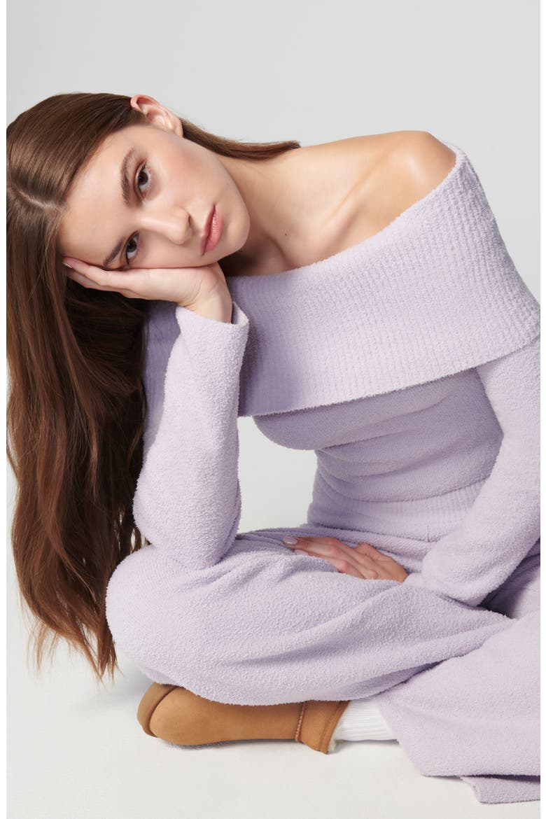 Off the Shoulder Long Sleeve Sweater, Alternate, color, SFT MIL LAVNDER